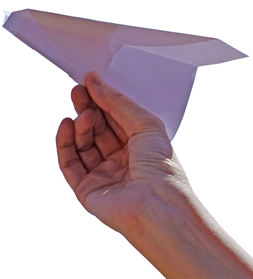 Hand and Paper Airplane